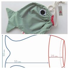 an image of a fish bag sewing pattern