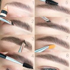 Brows Tutorial, Fill In Eyebrows, Benefit Cosmetics Brow, How To Do Eyebrows, Feather Brows, Maybelline Tattoo, Perfect Brow