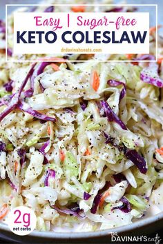 this coleslaw salad is loaded with carrots, celery and red cabbage