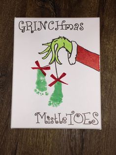 a handprinted poster with the words grinchmas on it's side