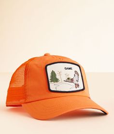 Goorin Bros. Maybe Trucker Hat - Orange , Men's Orange Embroidered patch snapback hat One size fits most. 60% Polyester 40% Organic Cotton. Hand wash cold. Do not bleach. Do not tumble dry. Do not iron. Do not dry clean. Apparel & Accessories > Clothing Accessories > Hats Casual Outdoor Trucker Hat With Embroidered Patch, Casual Outdoor Snapback Hat With Embroidered Patch, Winter Trucker Hat With Curved Brim, Winter Trucker Cap, Winter Outdoor Trucker Hat With Flat Bill, Casual Sports Hat With Embroidered Patch, Casual Embroidered Patch Hat For Baseball Season, Winter Trucker Cap For Outdoor Activities, Casual Winter Trucker Snapback Hat