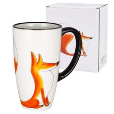 PRICES MAY VARY. 【Unique Design】 Both sides of the fox mug is printed a beautiful orange fox, the fox is smart and elegant. It's the great mug for fox lover and lovely ladies. 【Good-quality Material】 The fox coffee mug is made of high quality ceramics,strong structure, smooth mouth, no scratch or fading,and high safety. Perfect for both hot and cold beverages. Dishwasher and Microwave Safe. 【Perfect Gift】 With beatiful gift box, this ceramic coffee mug is suitable for ideal birthday gift for wom Fox Mug, Orange Mugs, Orange Fox, Mugs For Men, Fox Design, Child Day, Cute Mugs, Birthday Gifts For Women, Beautiful Gift Boxes