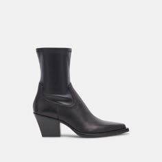 Rutger Boots Black Leather | Women's Black Leather Mid-Ankle Boots Wide Calf Boots, Fall Fits, Midi Skirts, Boots Fall, Fall Shoes, Fitted Silhouette, Black Leather Boots, Leather Booties, Boots Black