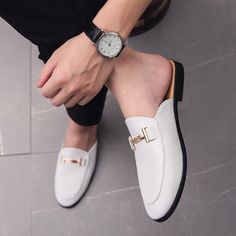 Classic Heels for Busy Women White Moccasins, Loafers Men Casual, Mules Shoes Flat, Gents Shoes, Leather Slippers For Men, Half Shoes, Brogues Men, Womens Chunky Heels, Busy Women