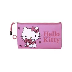 a pink hello kitty purse with a bow on it