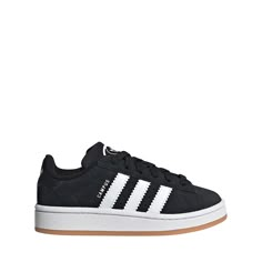 adidas Campus '00s Athletic Shoe - Little Kid - Black / White | Journeys Addis Campuses, Shoes Adidas Campus, Black Campus 00s, Black Campus 00s Outfit, Addidas Shoes Campus 00s, Addis Shoes, Cute Shoes Black, Adidas Shoes Campus, Adidas Campus Black