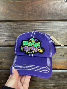 Mardi Gras One Size; Purple Hat Mardi Gras Hat, Mardi Gras Hats, Purple Hat, Purple Hats, Ball Cap, Mardi Gras, Get Ready, In Style, Celebrities