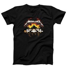 metallichead logo on a black shirt