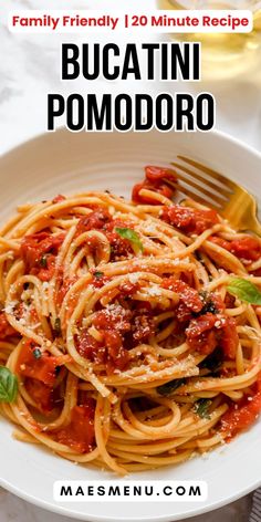 Delicious Bucatini Pomodoro Pasta Diced Tomatoes Recipe, Pasta And Diced Tomato Recipes, Pasta Recipes For Dinner Italian, Pasta Tomato Recipes, Bucatini Pasta Recipes, Buitoni Recipes, Pasta With Diced Tomatoes, Pasta Pomodoro Recipe, Pomodoro Pasta