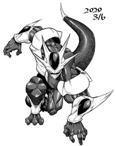 an image of a cartoon character that is in the form of a monster with large claws and