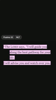 a text message that reads, the lord says, i will guide you along the best pathway for your life