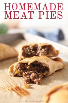 homemade meat pies with text overlay