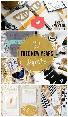 new years printables are the perfect way to celebrate this year's celebrations