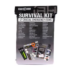 Facing the Unexpected? Equip Yourself Right! When unforeseen challenges strike, it's not just about having a survival kit—it's about having the right survival tools. Introducing: our meticulously curated 47-Piece Survival Kit by Ready Hour! A compact yet comprehensive selection of items and tools designed to support you through crises and ordinary challenges alike. Packaged in a PVC pouch, you can easily stash this kit in your car, cabin, home, or bug-out bag. Its durable design lets you take it My Patriot Supply, Survival Essentials, Emergency Essentials, Emergency Blanket, Emergency Shelter, Go Bag, Waterproof Pouch, Emergency Prepping, Bug Out Bag