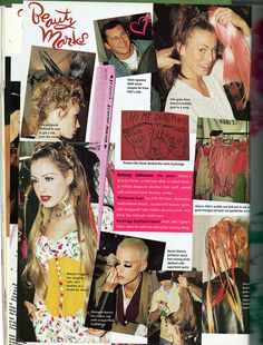 an article in the magazine about hair and makeup