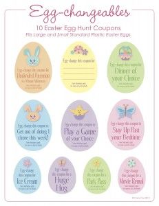 easter egg changeables for kids to print out and use on their own cards