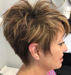 Short Spiky Haircuts For Fine Hair, Tapered Pixie, Best Hairstyles For Women, Short Spiky Hairstyles, Shaggy Short Hair, Short Haircut Styles, Haircuts For Women Over 50, Short Shag Hairstyles