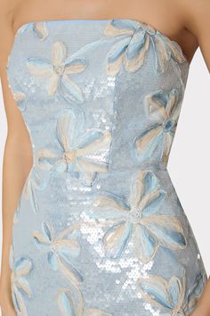 Floral Embroidery Mesh Sequin Midi Dress Light Blue Dress Formal, Periwinkle Blue Dress, Sparkly Dresses, Dinner Party Dress, Wedding Event Dresses, Sparkly Party Dress, Mesh Embroidery, Tea Length Dress, Dressy Dress