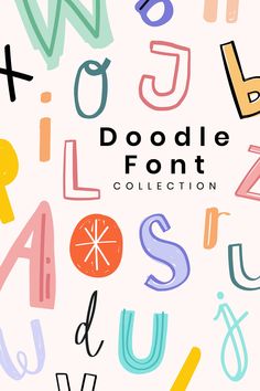 the doodle font collection includes letters and numbers