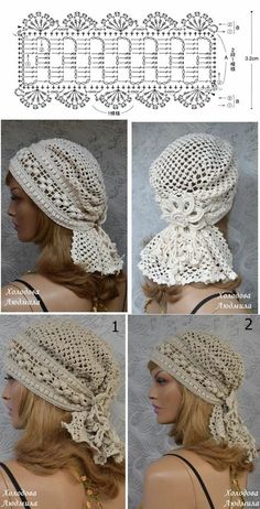 пока Bandeau Au Crochet, Crochet Summer Hats, Easy Crochet Hat, Crochet Bra, Crochet Knit Hat, Crochet Headband Pattern, Bonnet Crochet, Crochet Cap