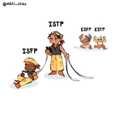 Lmao the last one  -  MBTI art  -  Credit: @mbti_tties Personalidad Enfp, Istp Personality, Myers–briggs Type Indicator