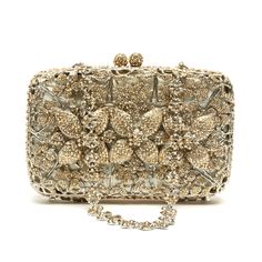 'Triple Lilia' Clutch by Clara Kasavina Evening Accessories, Bridal Clutch, Unique Purses, Handbag Heaven, Best Handbags, Evening Purse, Beaded Purses, Double Chain, Beaded Bags