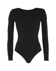 jersey, no appliqués, round collar, basic solid color, long sleeves, crotch of body, stretch, snap buttons fastening , Color: Black , Size: XS Black Long Sleeve Bodysuit, Body Shirt, Black Body Suit, Body Noir, Black Bodysuit Longsleeve, Body Lingerie, Fancy Fits, Basic Bodysuit, Body Stretch