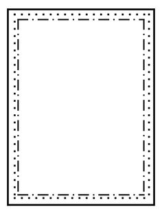 a black and white square frame with dotted lines