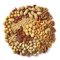 nuts arranged in the shape of a circle