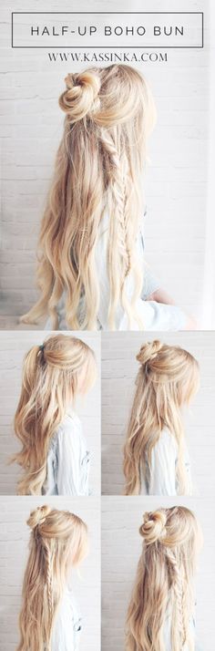 Tutorial Chignon, Boho Bun, Easy Curls, Chignon Bun, Hair Bun Tutorial, Special Occasion Hairstyles, Step By Step Hairstyles, Braided Hairstyles For Wedding, Braided Bun