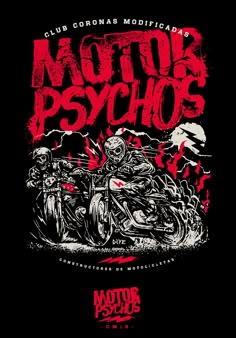 a poster for motorcyclists with the words moto's psychic on it