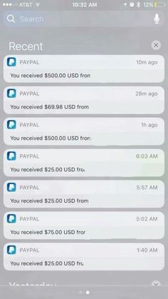 an iphone screen with the text pay paid on it and two different options for paying