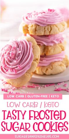 low carb keto tasty frosted sugar cookies