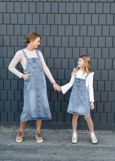 YOU asked for an Overall Dress she could play in! Meet the Girl's Blakely Denim Overall Dress. Designed to be a modern overall maxi dress that has a modest, feminine fit. Crafted from denim in a gorgeous wash that will go with all the things! There is also a mama [https://www.inheritco.com/products/blakley-denim-overall-dress] version of this dress for sweet mommy + me style you both will love! Casual Medium Wash Pinafore Dress For Spring, Medium Wash Denim Overall Dress For Spring, Spring Medium Wash Denim Overall Dress, Medium Wash Denim Maxi Dress, Plus Size Teen, Modest Feminine, Modest Girl, Modest Clothes, Denim Overall Dress