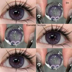 Diameter: 14.2mm Thickness: 0.08mmMaterial: HydrogelWater content: 38%-42%Tips: Use period( can be used for 4-6 months) Shine Eyeshadow, Eye Color Palette, Best Colored Contacts, Color Contacts, Eye Contacts