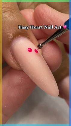 Quick and simple way to draw the cutest hearts for nail art 🥰 💗 #easynailartideas #easynailarttutorial #heartnailart #loveheartnails  #nailartheart #valentinesnailsideas #beginnernailadvice  #beginnernailart #athomenails #diynails #diymanicure #lovenails #heartnails #nailtech #cutenails Beginner Nail Designs, Valentine Nail Art, Nail Drawing, Romantic Nails, Nail Designs Tutorial, Nail Art For Beginners, Heart Nail Art, Simple Nail Art Designs, Simple Nail Designs