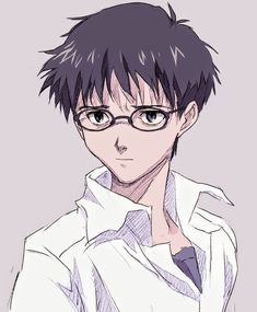 an anime character with glasses and a tie