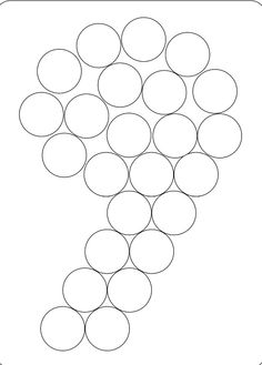 a black and white drawing of circles