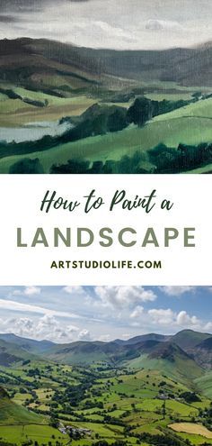 the landscape with text overlaying how to paint a landscape