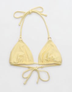 Cute Bikinis For Teens, Cute Triangle Bikinis, Aerie Bikinis, Cute Bikinis For Teens Summer, Cute Swimsuits For Teenagers, Triangle Top Bikinis, Amazon Bikinis, Yellow Bikinis