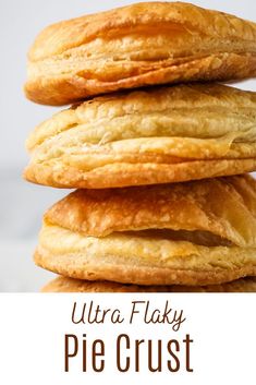 Super flaky pie dough rounds baked up. Pie Crust With Cream Cheese, Pie Crust Cream Cheese Desserts, Cream Cheese Fried Pies, Best Butter Pie Crust, Pie Hacks, Cheese Pie Crust, Pastry Crust Recipe, Cream Cheese Crust