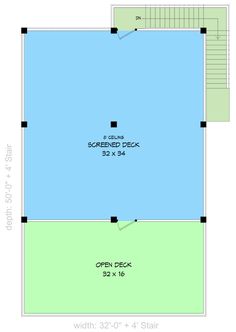 the floor plan for an apartment with two floors and a second story on one side