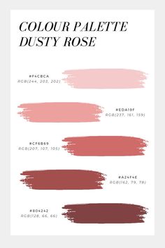 the different shades of lipstick that are used to create this color scheme for each other