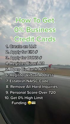 an image of the back side of a car with text on it that reads how to get 0 % business credit cards