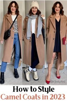 Long Wool Coat Street Style, Long Pea Coat Outfits, Winter Camel Coat Outfit, Casual Camel Coat Outfit, New York Street Style 2023 Winter, Trench Coat 2023 Trend, Street Style Trench Coat, Camel Winter Coat Outfit, How To Style Camel Coat