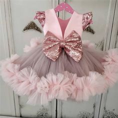 Flower Girl Dresses Knee Length, Birthday Gowns, Belle Birthday, Vestidos Color Rosa, Pink Flower Girl Dresses, Flower Girl Dresses Tutu, Girl Sleeves, Infant Flower Girl Dress, Occasion Dresses Wedding