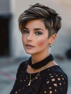 Round Face Thick Hair, Short Hair For Thick Hair, Haircuts For Round Faces, 2024 Hairstyles, Pixie Haircut For Round Faces, Asymmetrical Pixie, Curl Defining Cream, Round Face Shape