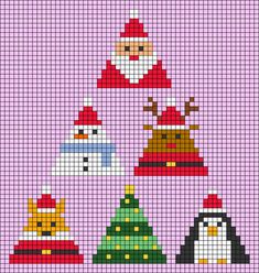 a cross stitch pattern with christmas decorations