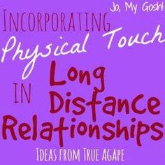 an advertisement for the book, incorporating physical touch in long distance relationships