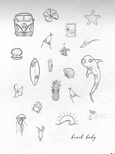 the drawing shows different things that can be seen in this image